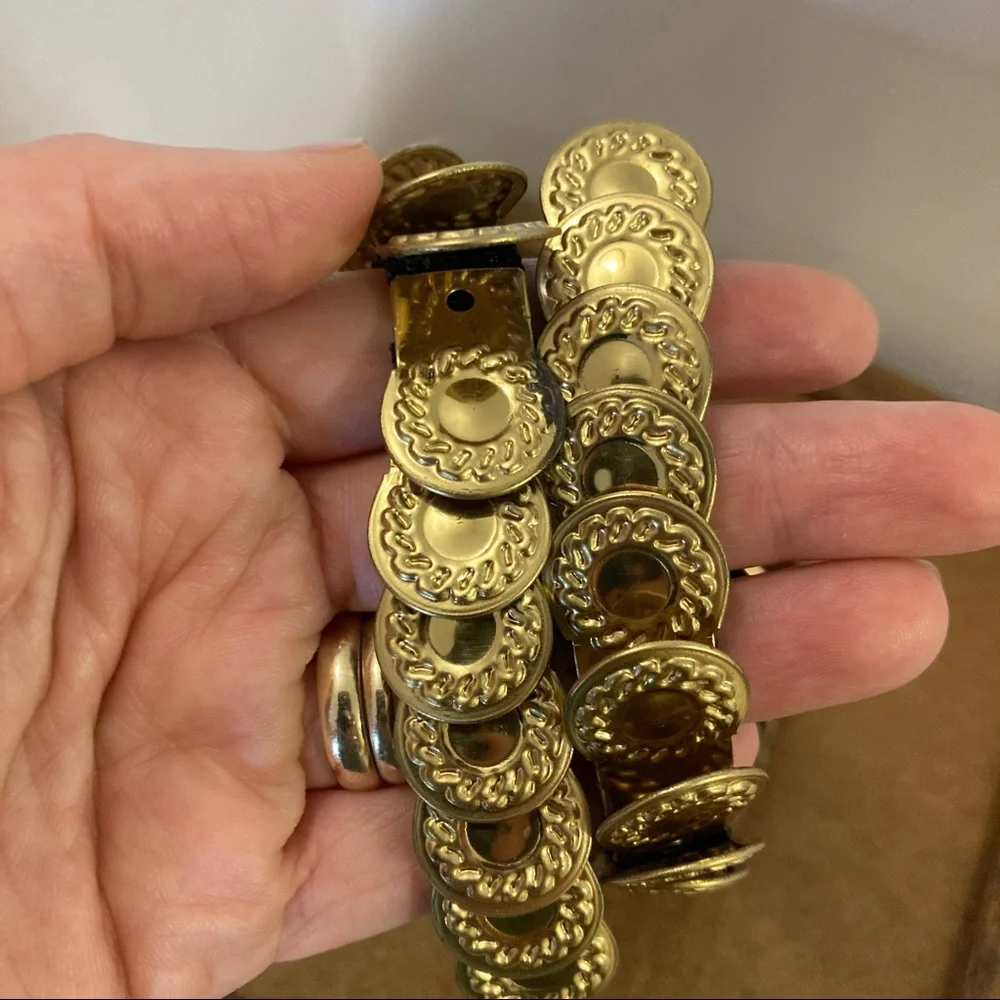 Vintage Coin Belt Festival Costume Gold Fits all